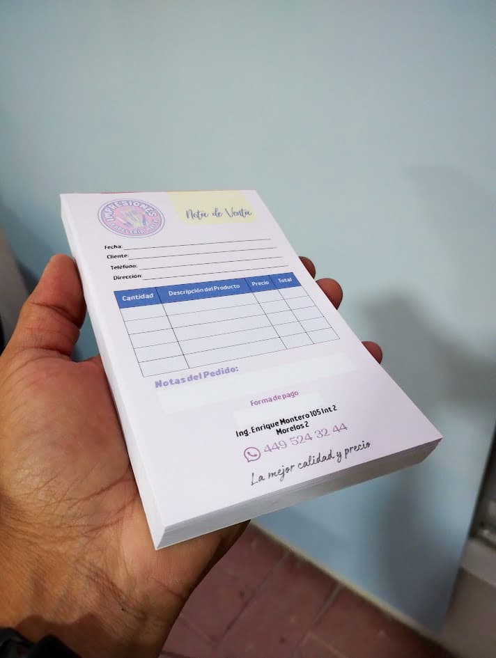 Ejemplo de nota impresa 3